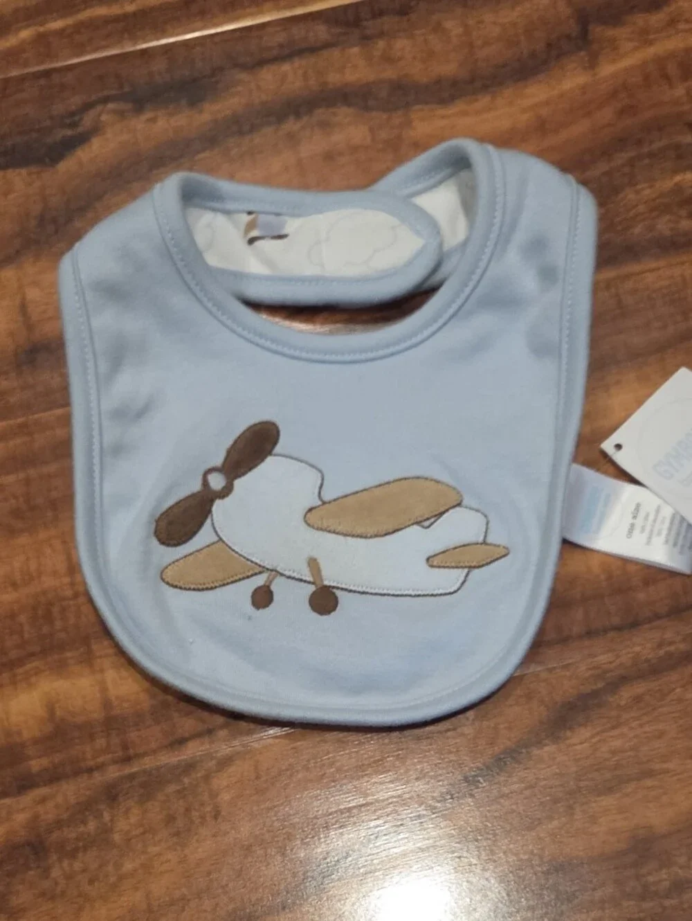 Gymboree NWT Newborn Blue Striped Airplane Bodyuit, Pants and Bib Set